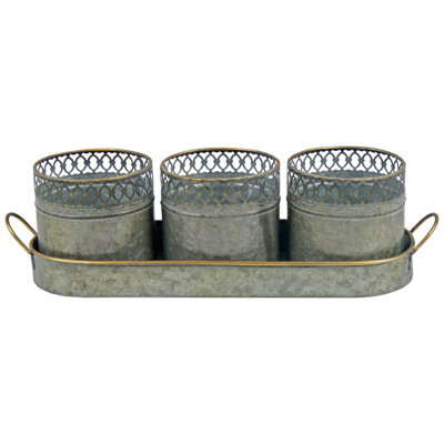 Lattice Metal Cachepot