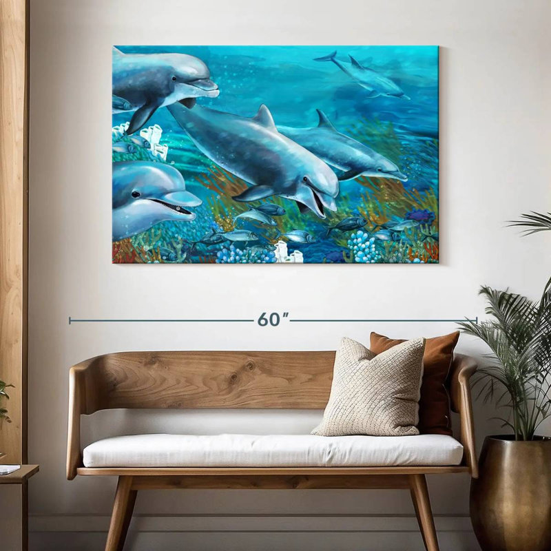 Dolphin Adventure, 32" H x 48" W