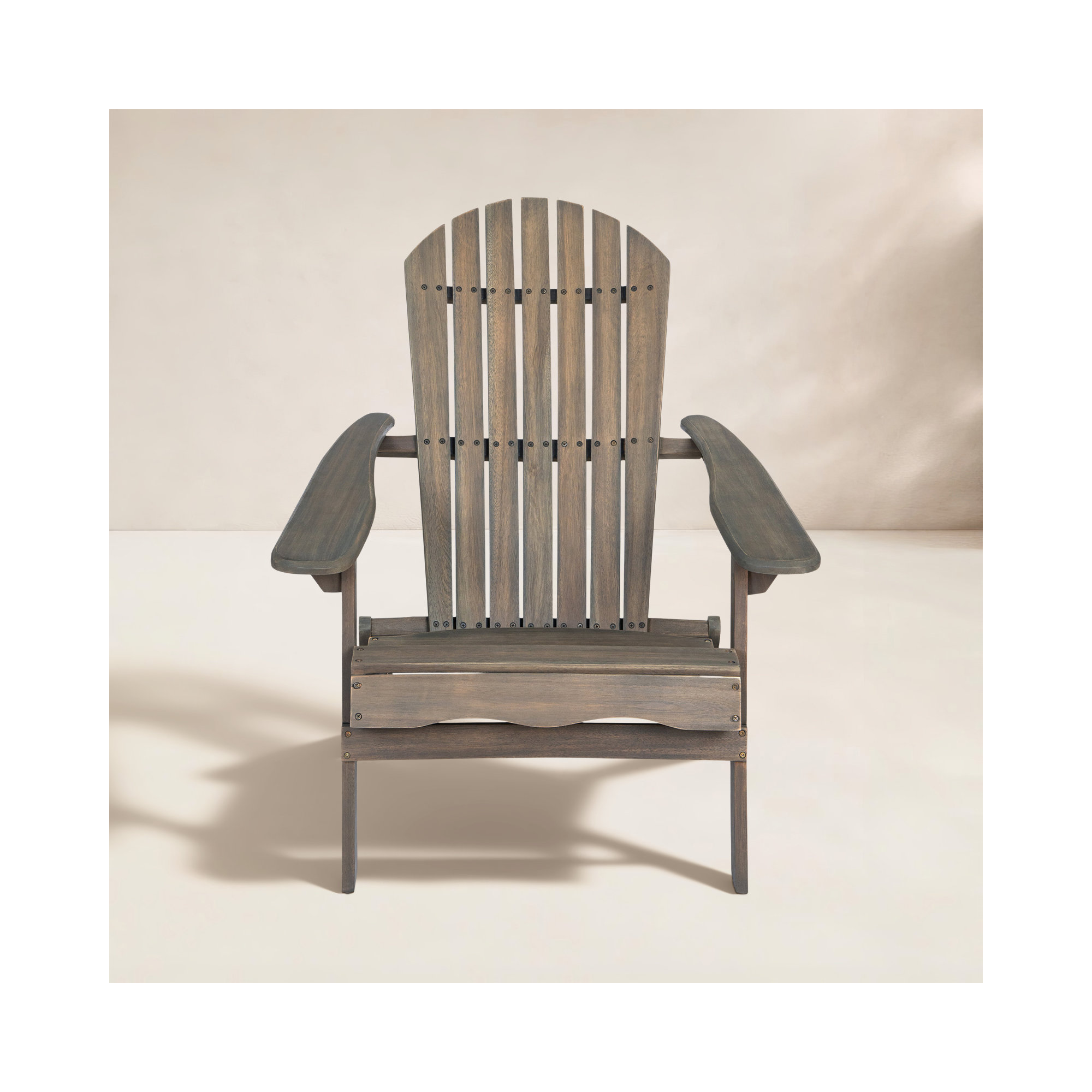Kalicki Outdoor Adirondack Chair, Weathered Gray