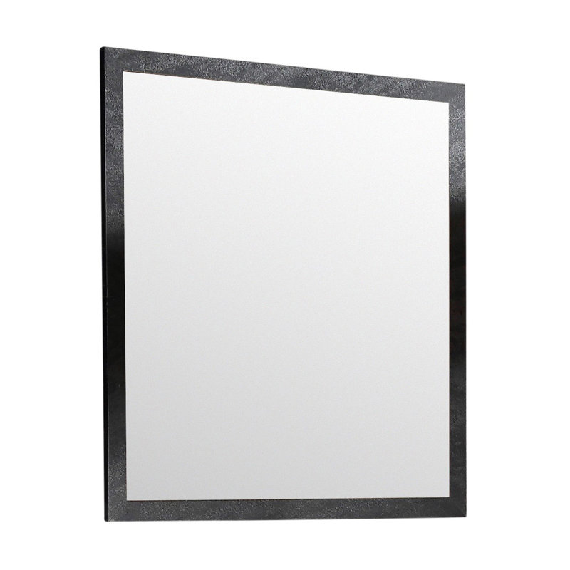 Ayza Wood Flat Wall Mirror, Black Marble, 33.2" H x 29.5" W