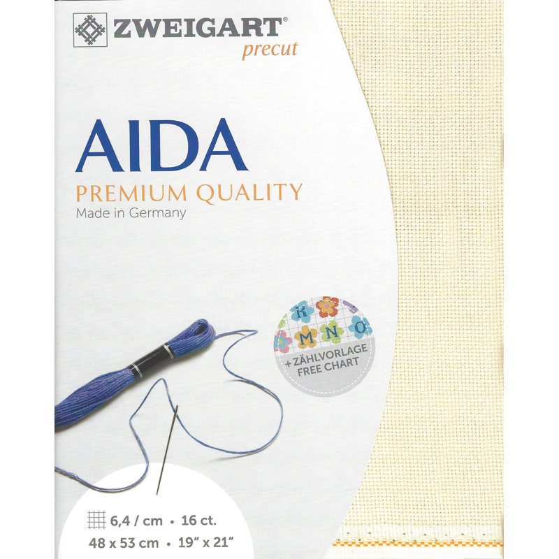 Prédécoupé Zweigart Aida 3251/264 ivoire, Ivoire ivoire
