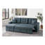 Canapé-lit modulaire convertible bleu gris
