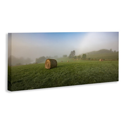 Hay Bales Country Horizon Canvas Wall Art by Marty Hulsebos