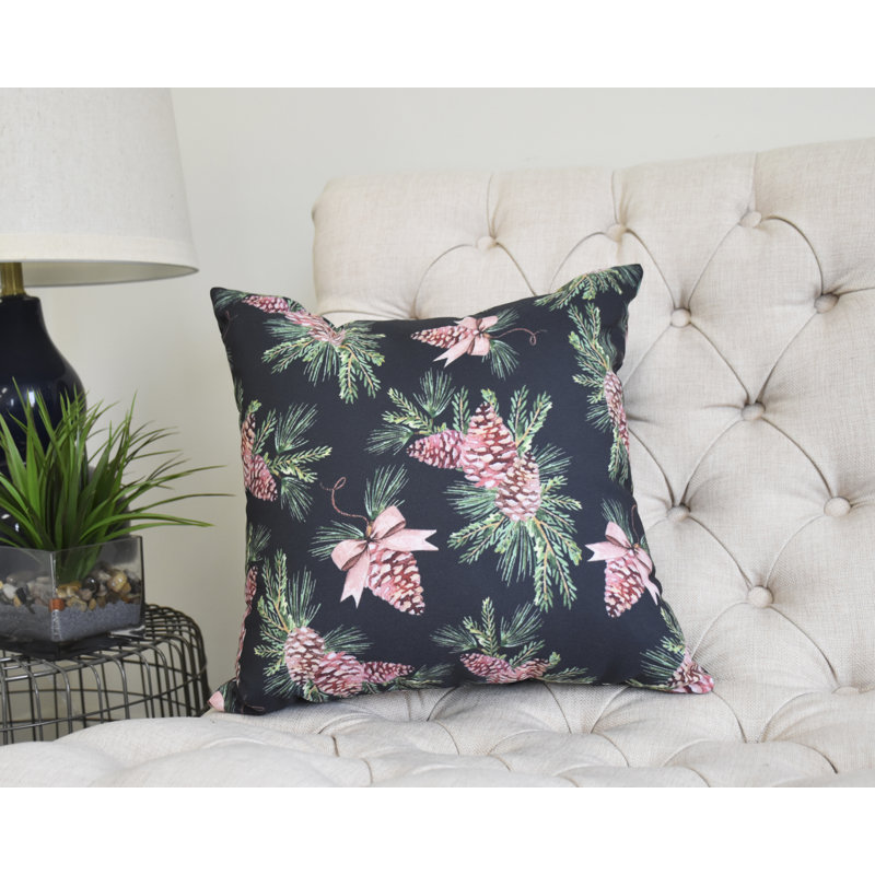 Housse et insert de coussin Winter Winter, Noir, 26 po x 26 po