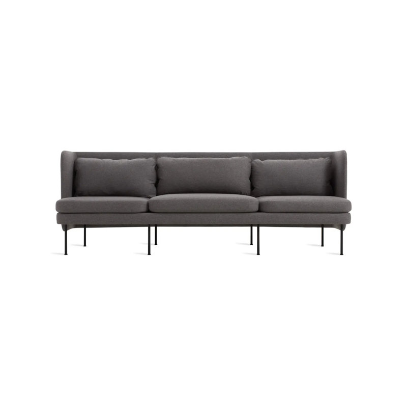Canapé Bloke, Mélange de laine gris Gabro, H 34 po x l 95 po x P 32 po, Oblivion