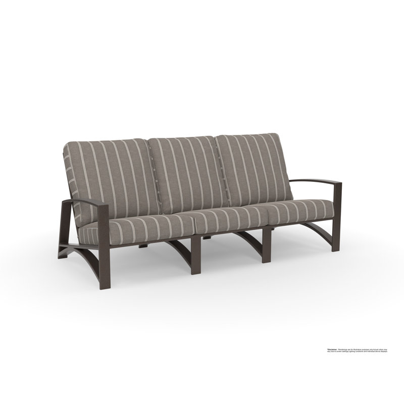 Arc Outdoor 3 - Seat Patio Sofa, Namibia Grey, Copper Creek