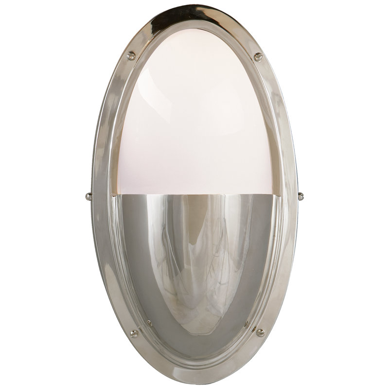 Thomas O'Brien Pelham Oval Light, Polished Nickel