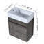 Meuble-lavabo mural flottant 18 po avec lavabo en résine et porte d'armoire à fermeture en douceur 18 po-960556438