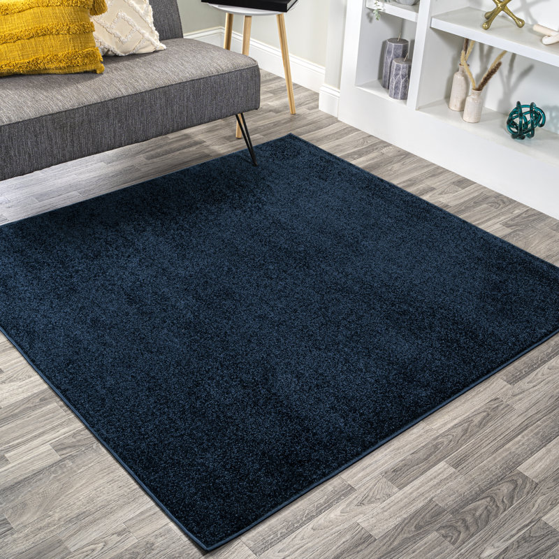 Tapis bleu marine Airids, Carré 5 pi 3 po