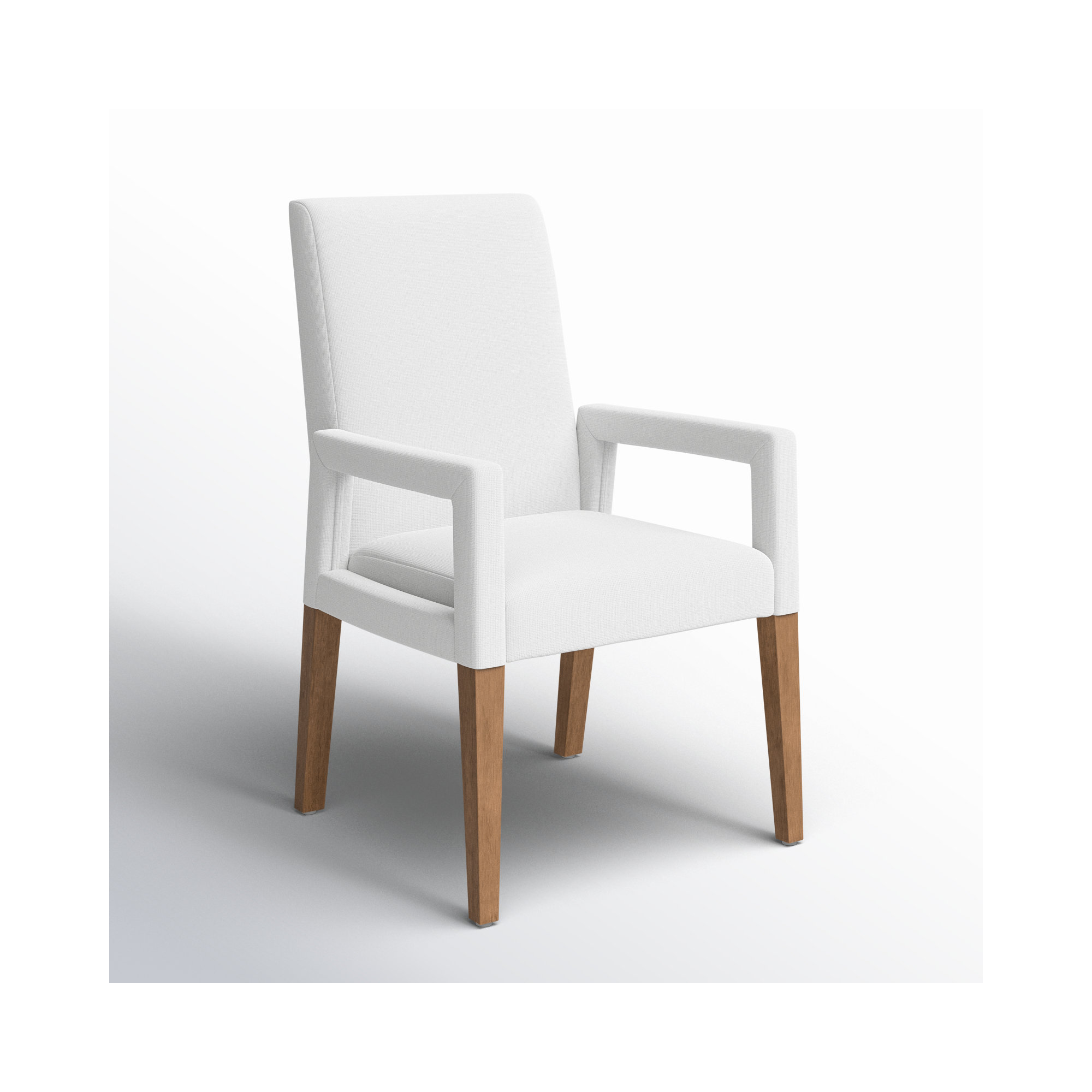 Dining Arm Chair w/ Uph.Seat & Back (2/ctn), White
