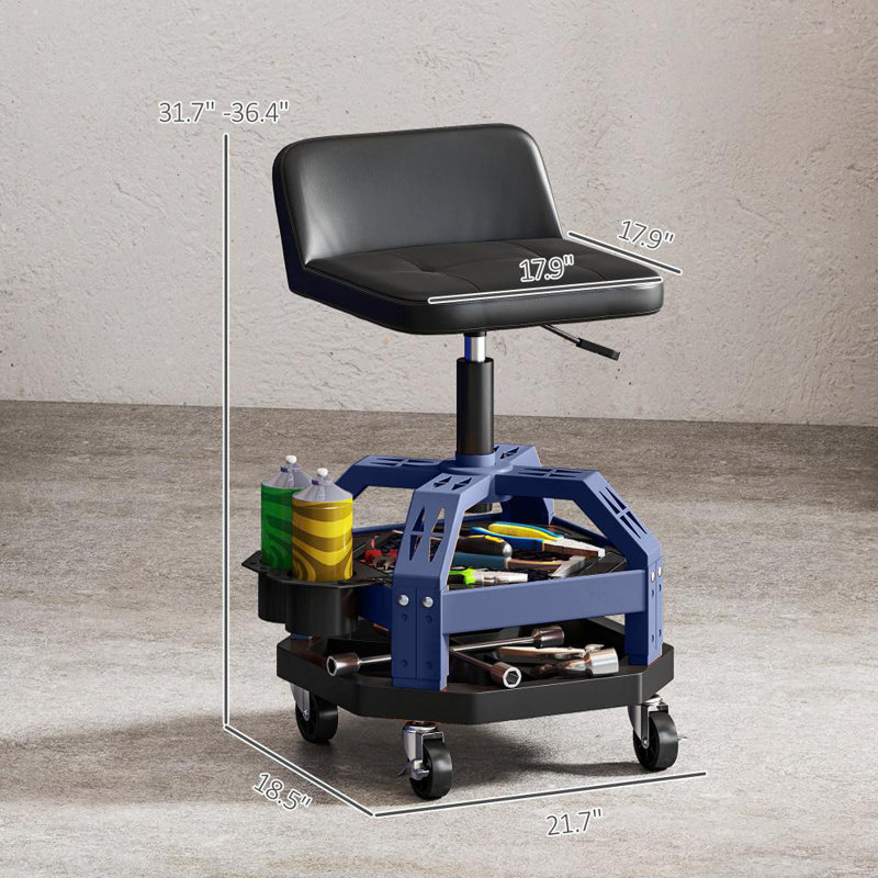 Adjustable Height Ergonomic Stool with Wheels