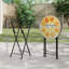 Round Metal Folding Outdoor Side Table , 35.5cm cm W 35.5cm cm D