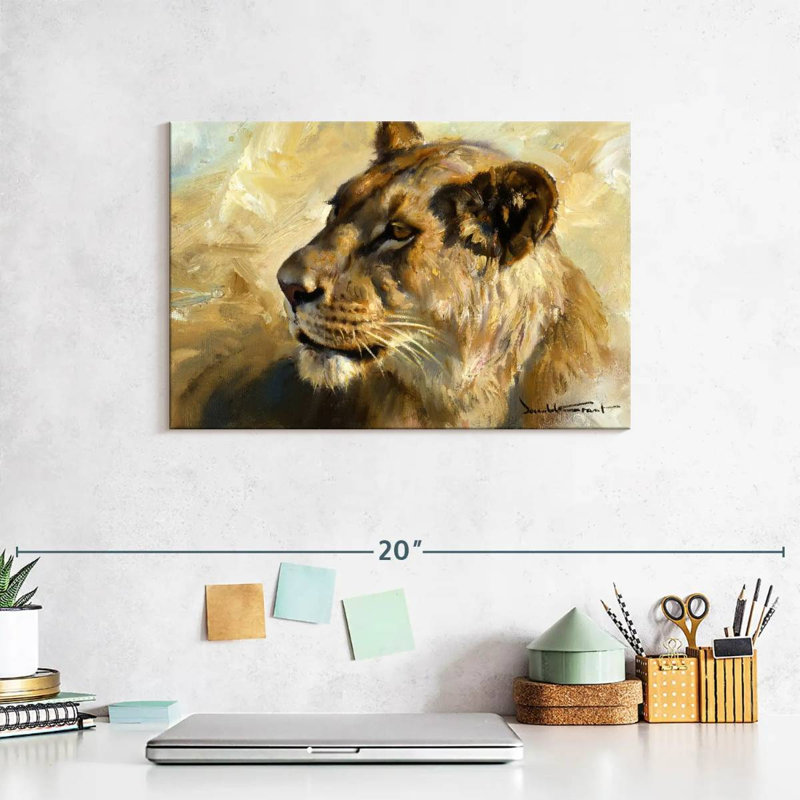 Lioness Study, 8" H x 12" W