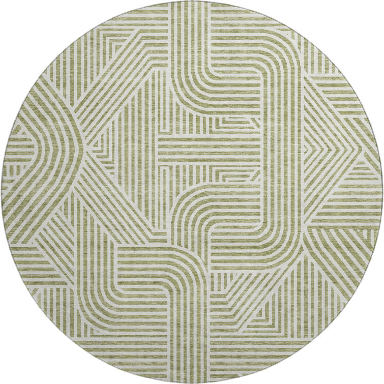 Premium Machine Washable Prisco Aloe Rug