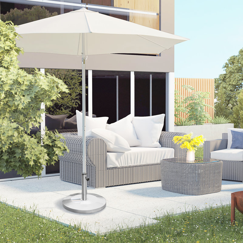 Base de parasol autoportante Keltner, Argent, H 15,7 po x l 18,9 po x P 18,9 po