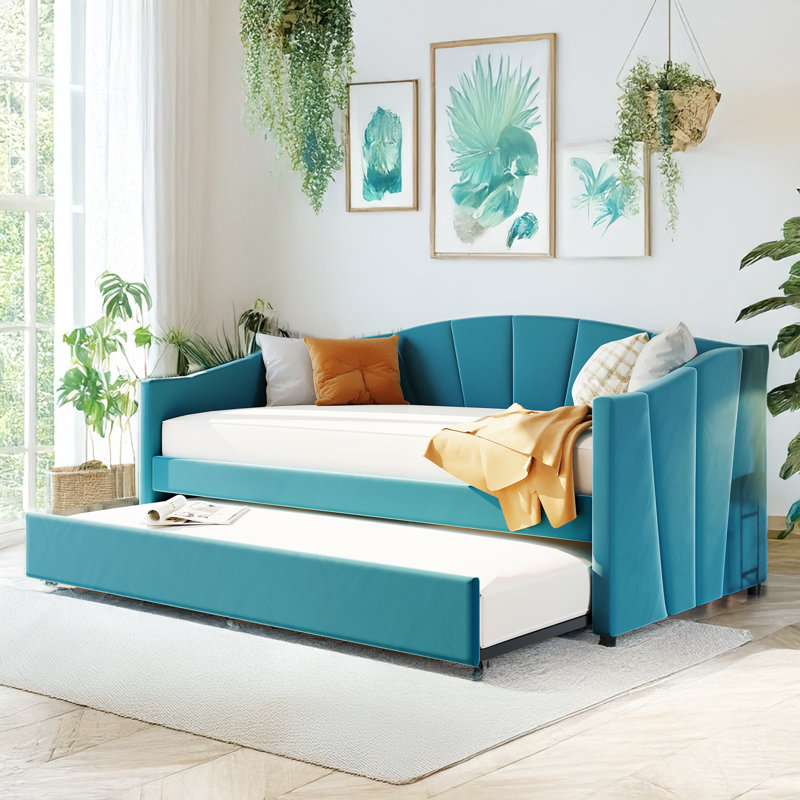 Daybed With Trundle, Blue