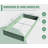 8x4x1 ft Galvanized Raised Garden Bed, Durable Metal Planter for Growing Vegetables, Fruits, and Flowers, Gray-1516677936