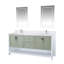 Meuble-lavabo double standard autoportant Cinamon 1800mm-95837625