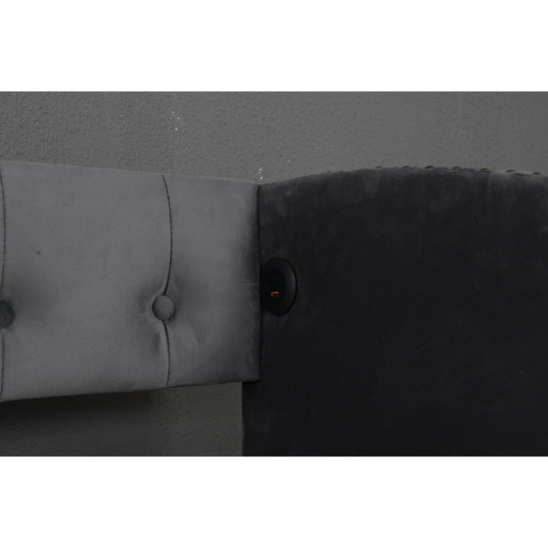 Grey Upholstered Daybed With Drawers - Twin Size, No Box Spring, Crafted From Wood Stylish Arms Size Velvet Upholstery And Storage Frame Stable Slats Elegant Design