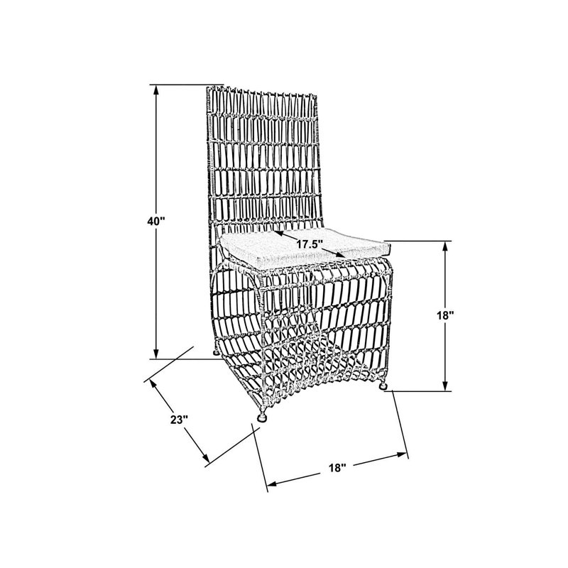 Chaise en rotin, Noir