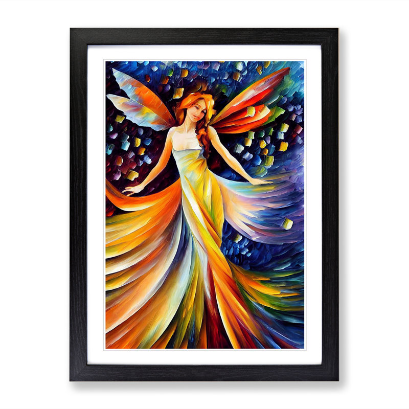 Fabiano Fairy In Colour - Picture Frame Print, Black, 64cm H x 46cm W x 2cm D