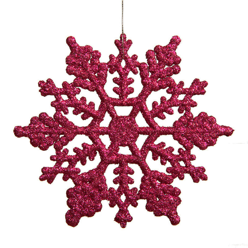 Ornement de Noël flocon de neige, Rose Mulberry