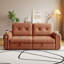 Canapé-lit moderne et multifonctionnel, canapé convertible en flanelle orange pour la maison