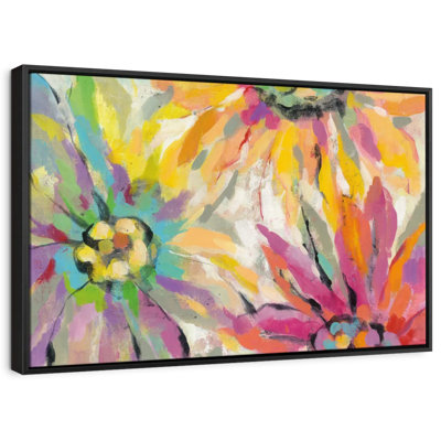 Floral et botanique «Pétales abstraits I, reproduction sur toile»