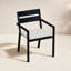 Pacifica Dining Arm Chair - White - Canvas Flax-404773873-404773877