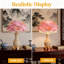 Lampe de table en céramique Nordic avec abat-jour en tissu rose et table de chevet romantique
