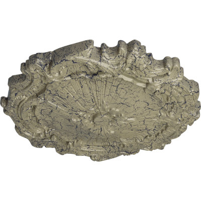 Médaillon de plafond Endurathane Medea, DO 16 1/2 po x P 3 7/8 po x P 1 1/2 po (convient aux auvents jusqu'à 5 3/8 po), finition de foyer en pierre peinte à la main