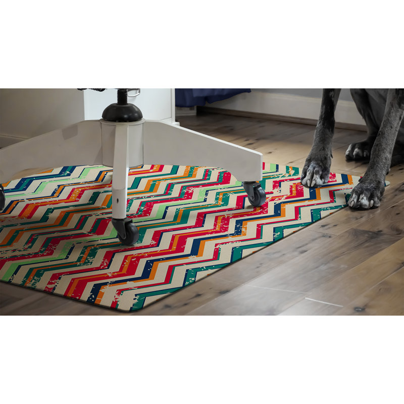 Tapis de chaise de bureau à chevrons texturé 35 po x 47 po 9 à 5