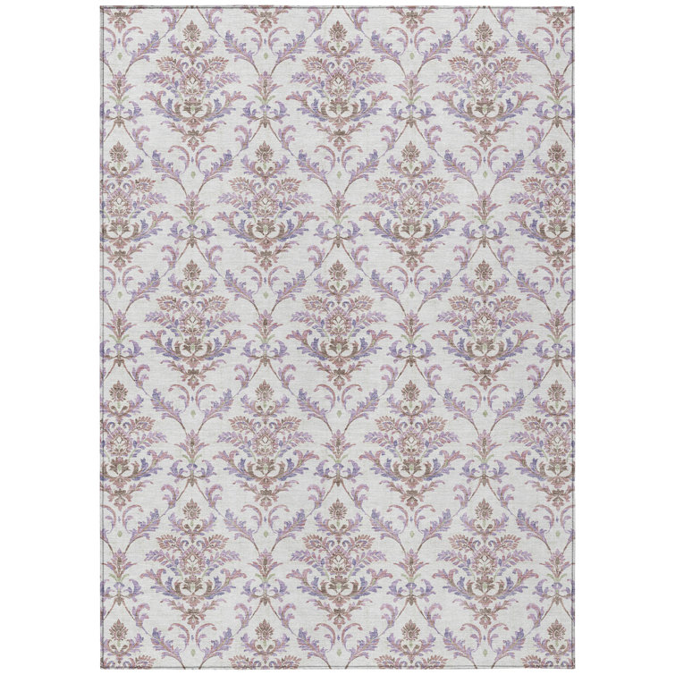 Machine Washable Indoor/Outdoor Bingel ACN2325 Damask Rug