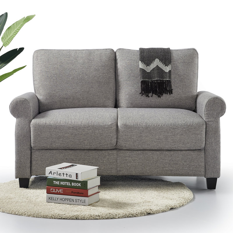 Scotia Upholstered 59'' Loveseat, Soft Gray