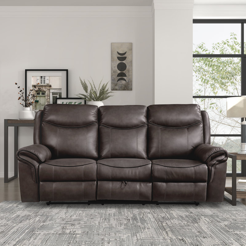 Canapé inclinable 88,5 po Bayshore, Marron foncé