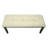 Bench, 44" Rectangular, Dining Room, Entryway, Kitchen, Hallway, Upholstered, Wood, Cream Fabric, Grey Solid Wood, Transitional