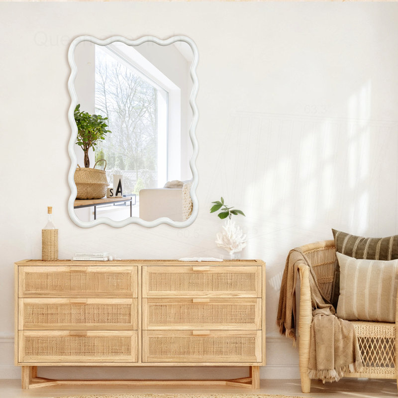 Miroir décoratif 24 "x 36", Blanc