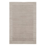 Rug & Kilim’S Indian Dhurrie Rug In Sand With Pinstripe Border