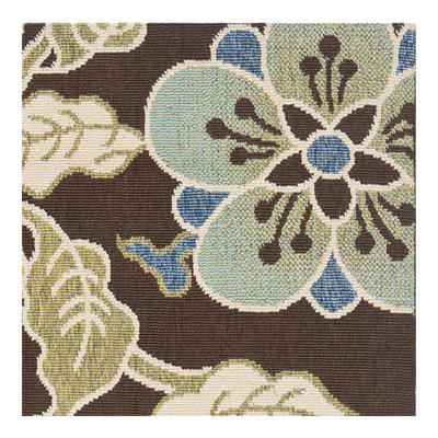Tapis d'intérieur / extérieur à motif floral Centeno Performance