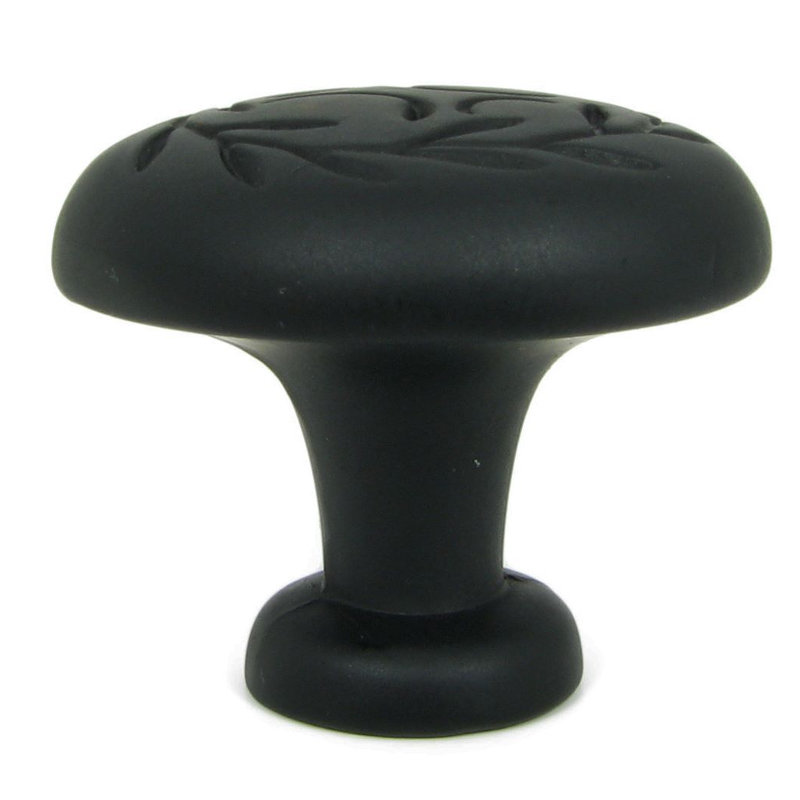 Leaf 1 1/4" Diameter Mushroom Knob Multipack, Matte Black