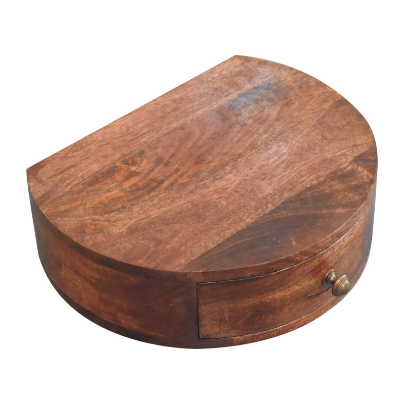 California Wall Mounted Rounded Bedside, Brown