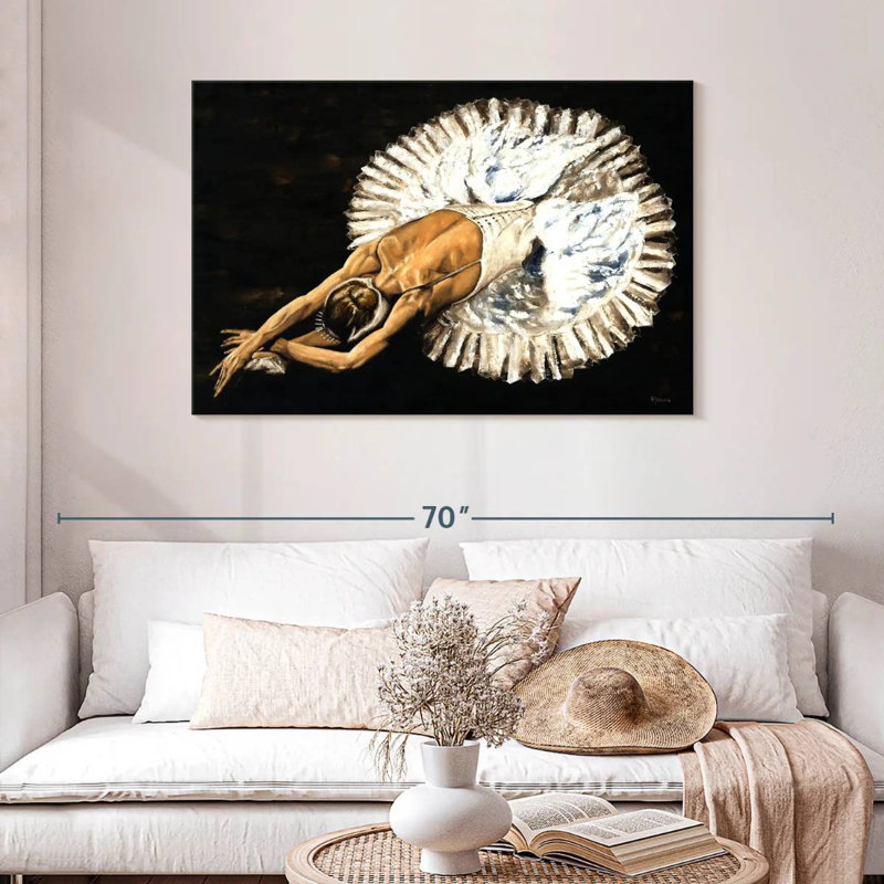 Enn Dying Swan, 30" H x 45" W