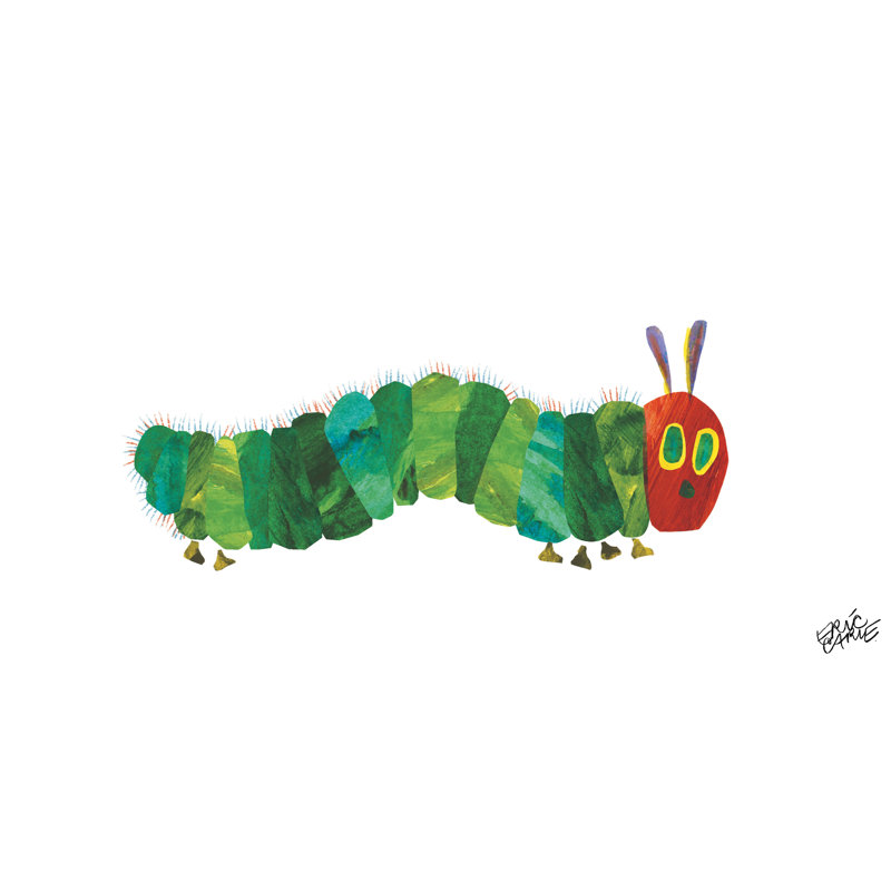 Happy Caterpillar - Painting on Canvas, 30cm H x 61cm W
