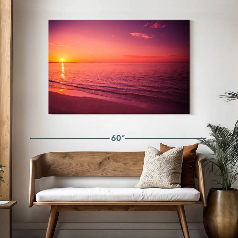 Gillard Rosy Gillard coucher de soleil, H 32 po x l 48 po