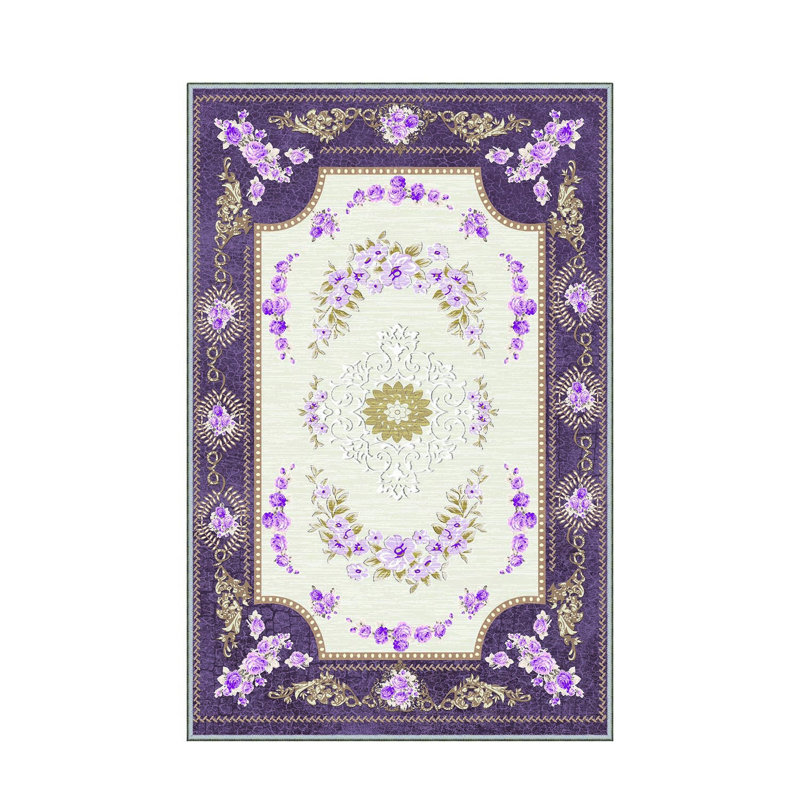 Stylish Woven Carpet, 5.2 x 7.5 Feet | 100% Polyester, 0.3 in Pile Height, Antibacterial, Non-Slip PVC Dot Underside | Machine Washable, 3D Digital Print | Perfect for Living Room, Bedroom & Home Décor