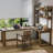 Light-walnut L-Shaped Solid Wood desk-344426704-344426705