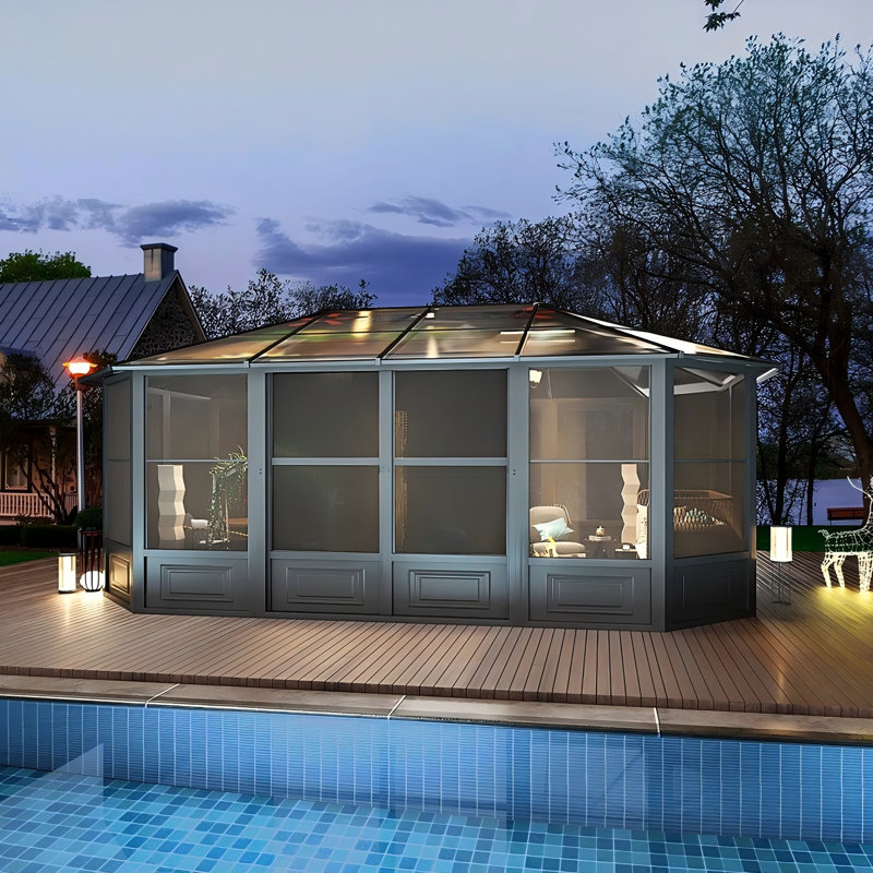 Serre X 18 pi Pavillon de jardin en aluminium
