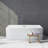 58" Streamline Freestanding Soaking Acrylic Bathtub With Drain and Bamboo Tray-75137187