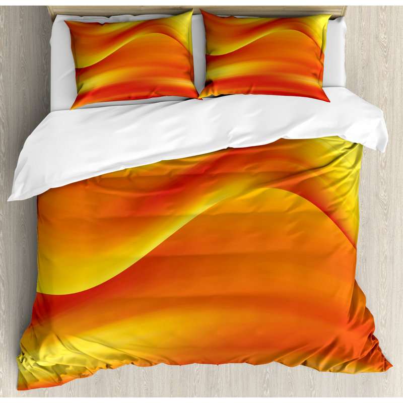 Modern & Contemporary Polyester Abstract Duvet Cover, Queen Duvet Cover + 2 Shams