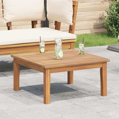 Table de jardin en bois de teck massif brun